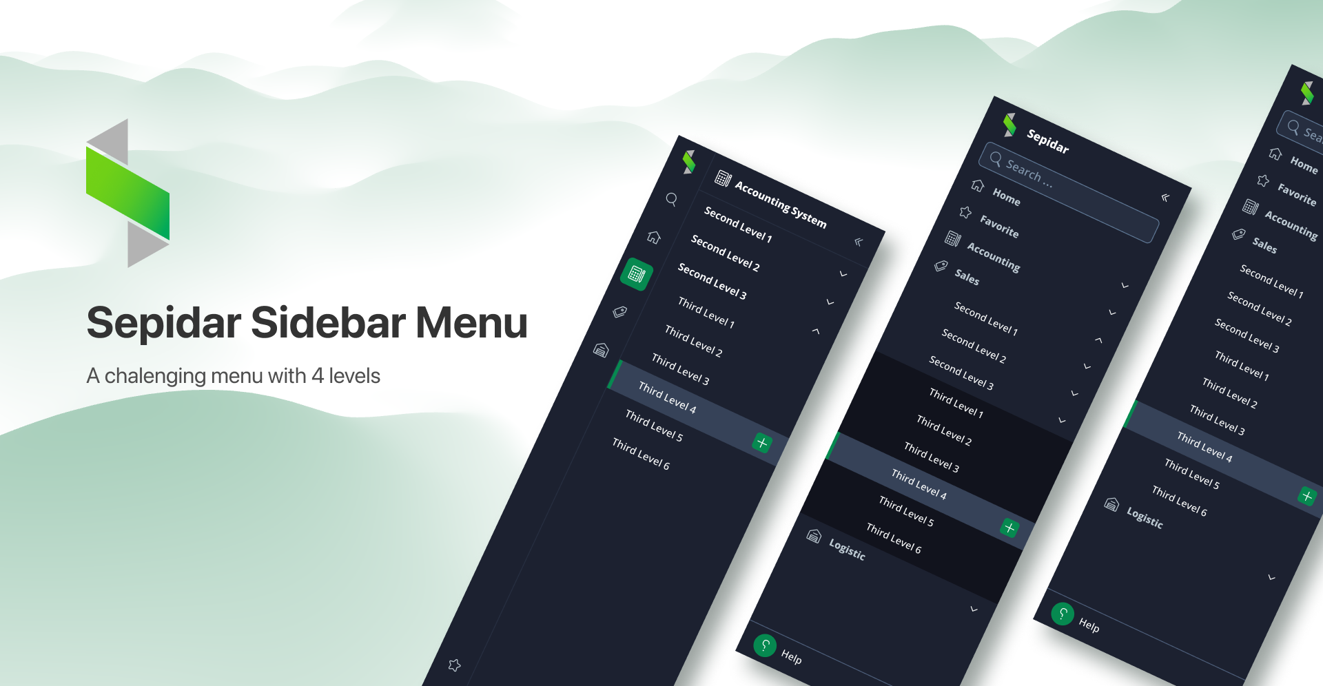 Sepidar Navigation Menu